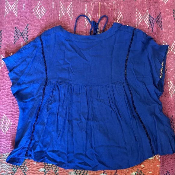 Embroidered Blue Top - Picture 4 of 6